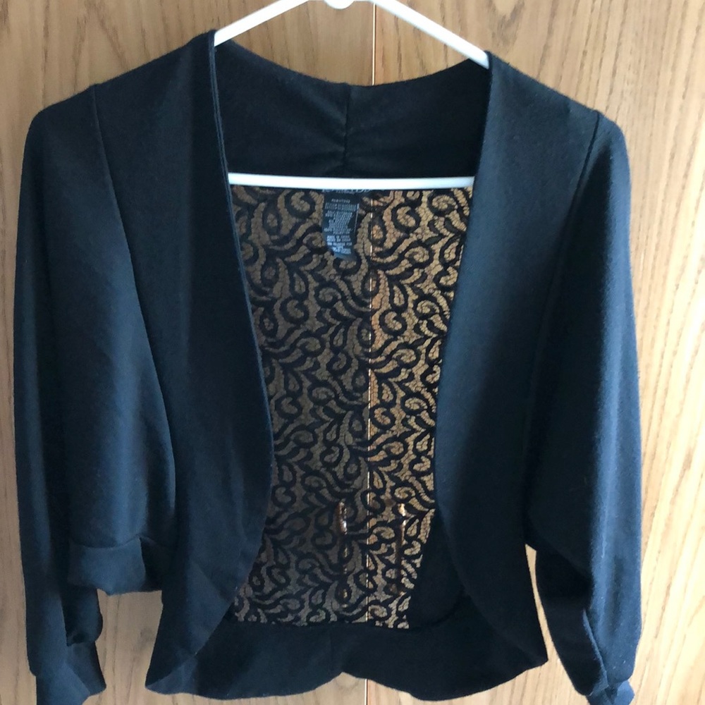 Black w/ Lace Bolero Top